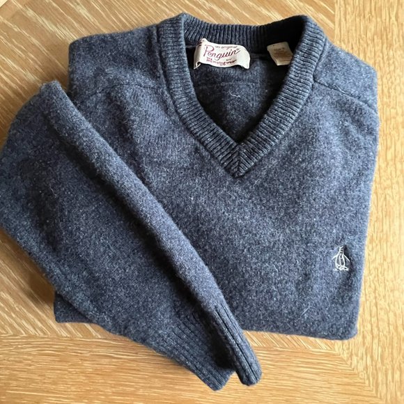 Penguin By Munsingwear Sweater Mens Medium Pullover V Neck - Picture 1 of 2